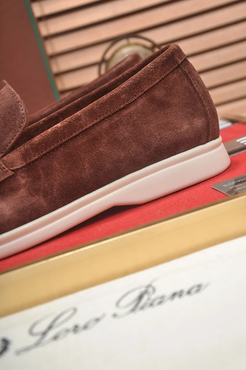Men's shoes 💰400💶[𝐥𝐨𝐫𝐨 𝐏𝐢𝐚𝐧𝐚] [Couple model] High-end quality, affordable price, LP classic loafers, Italian treasure brand, the only brand that can match Hermès! Only after wearing it do we know that we can’t live up to our feet. Women’s code: 35-40 (customized sizes 34, 41, 42 are non-returnable) Men’s code: 38-44 (customized 45, 46, 47, 48 are non-refundable) Fabric: Customized imported cashmere Lining: Customized imported fetal cowhide Foot: Imported benzene-dyed calfskin Outsole: Exclusive original glass rubber outsole